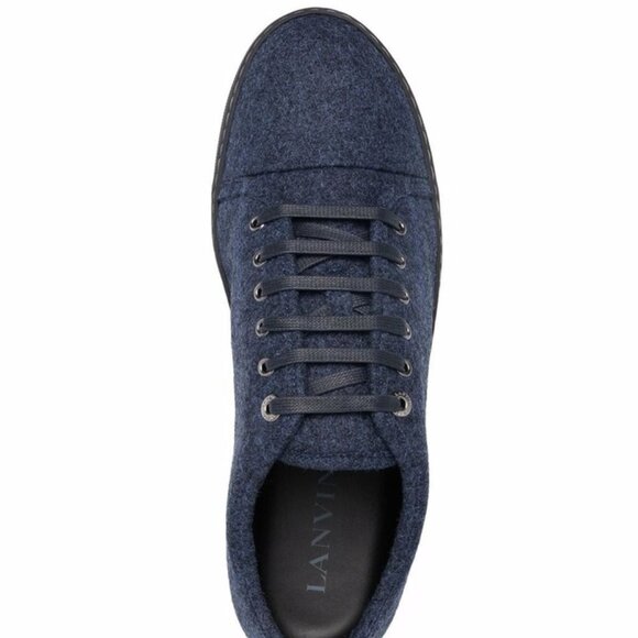 BNWT AW22 LANVIN DBB1 FELT LOW TOP SNEAKERS 39 - Picture 8 of 9